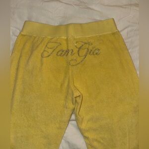 I.AM.GIA Baby Yellow Embellished Tracksuit Bottoms